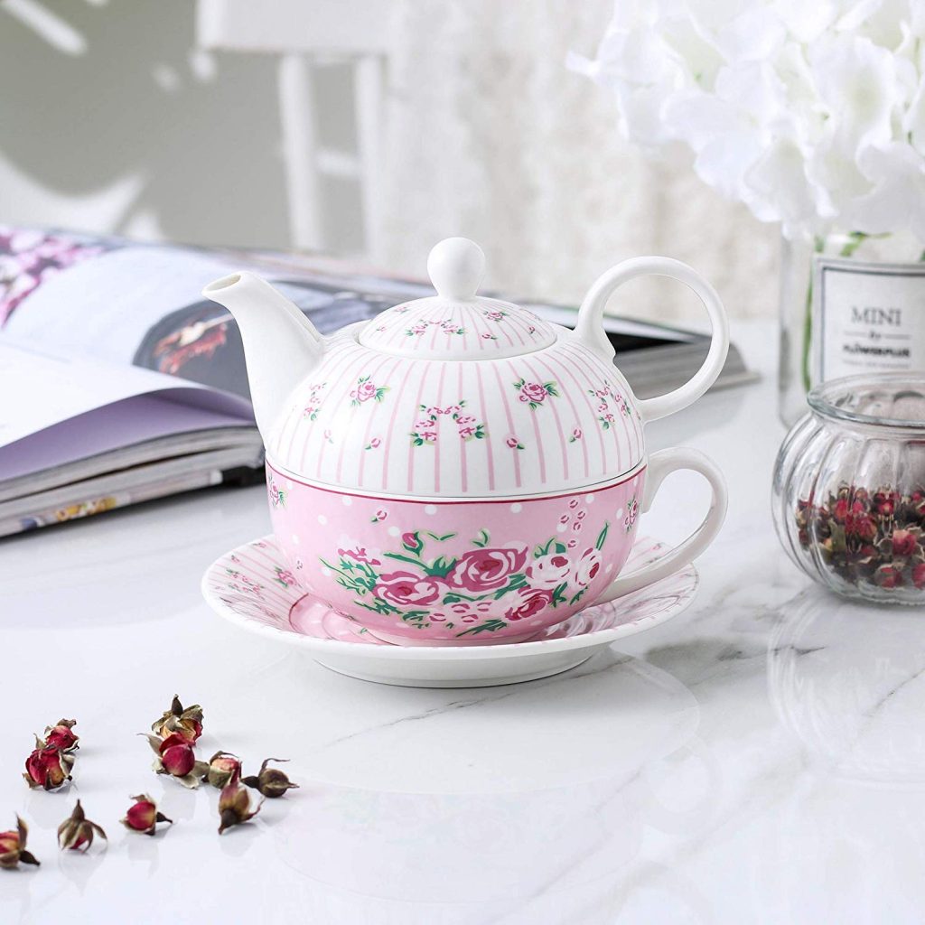 Procelain teapot, pink